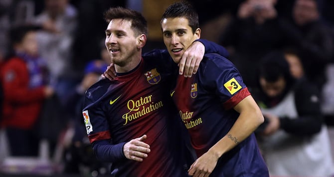 Cristian Tello compartió vestuario con Lionel Messi en el Barcelona y recibió un gesto especial del rosarino (FC Barcelona)