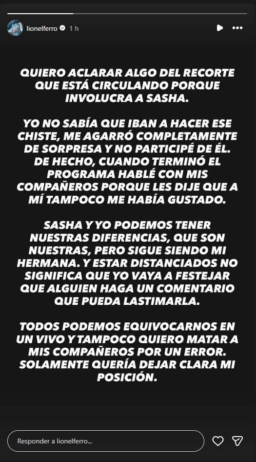 El actor de Soy Luna salió a aclarar lo que sucedió detrás de escena (Instagram)