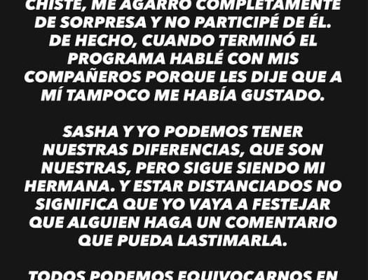 La furia de Sasha Ferro contra el programa de streaming de Lío, su hermano: “Mañana no se salva ni uno”