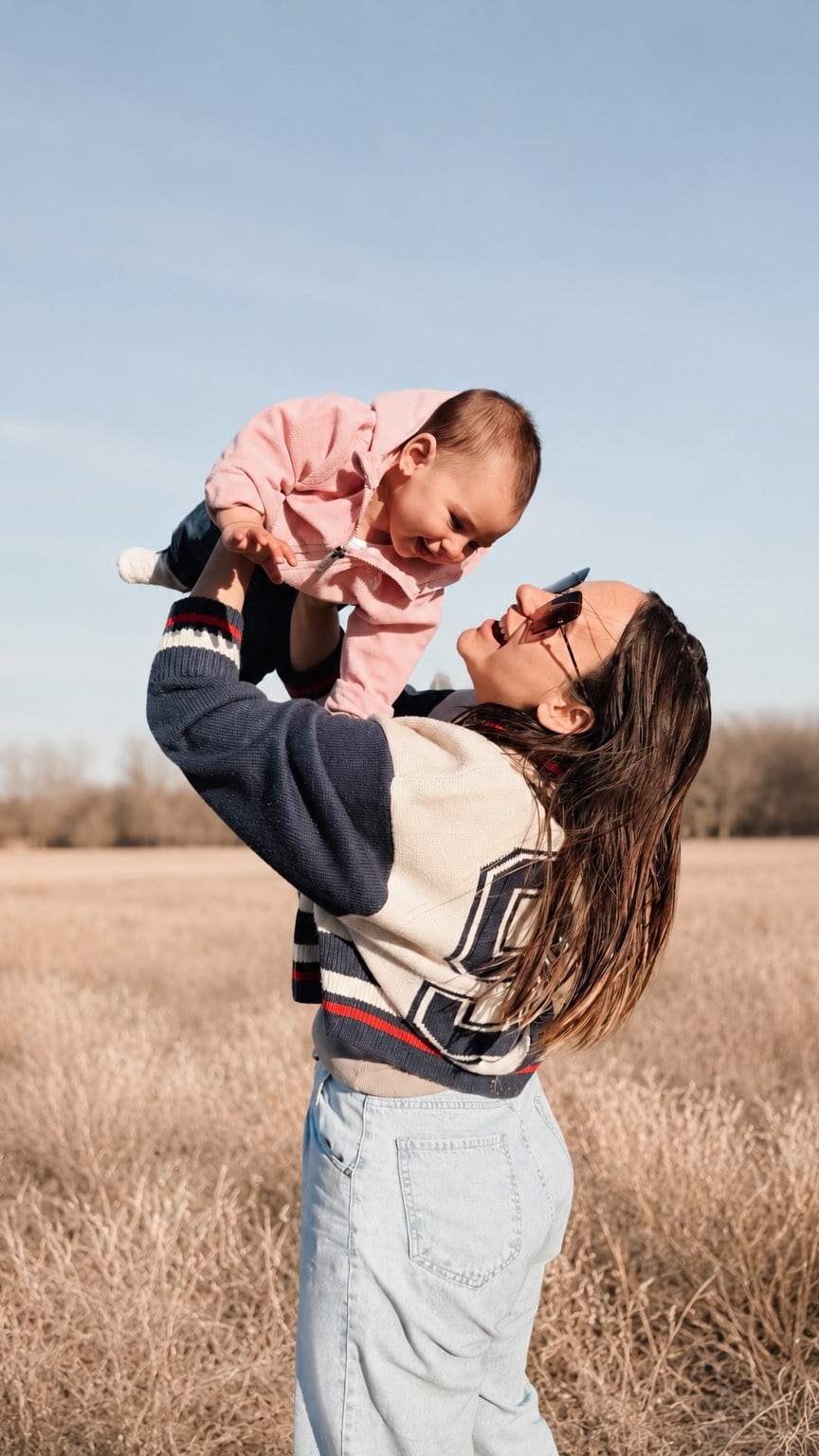 La exparticipante del reality junto a su hija, Rufina, quien nació en diciembre pasado (Instagram)