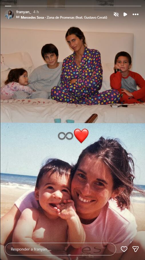 Los hijos de Romina Yan la recordaron con fotos íntimas en el día de su cumpleaños