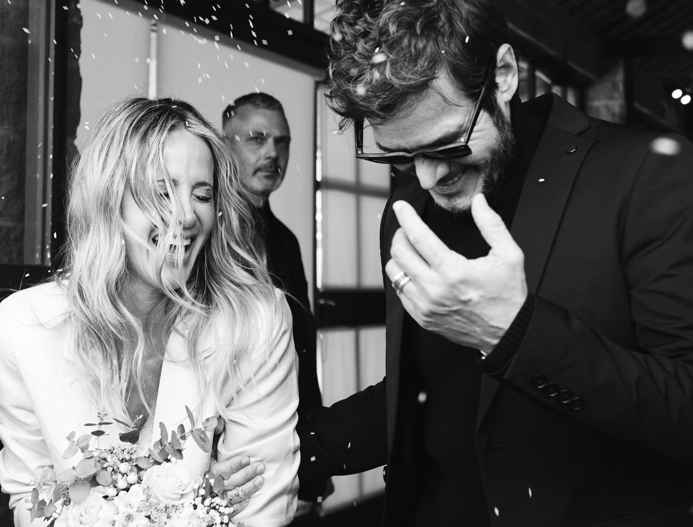 Julieta Prandi y Emanuel Ortega durante la celebración de su casamiento
