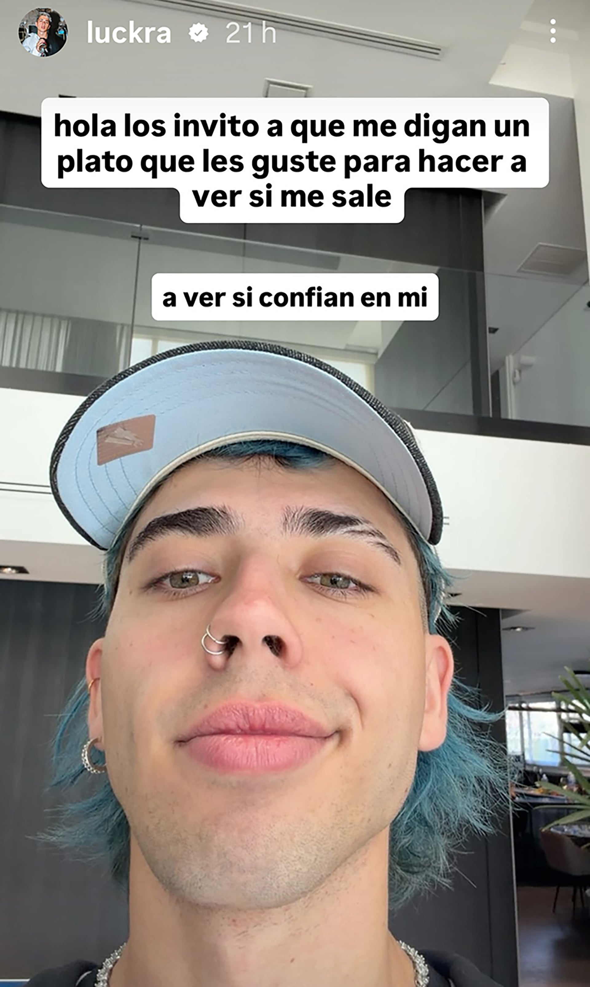 Luck Ra invitó a sus seguidores para el desafío culinario
