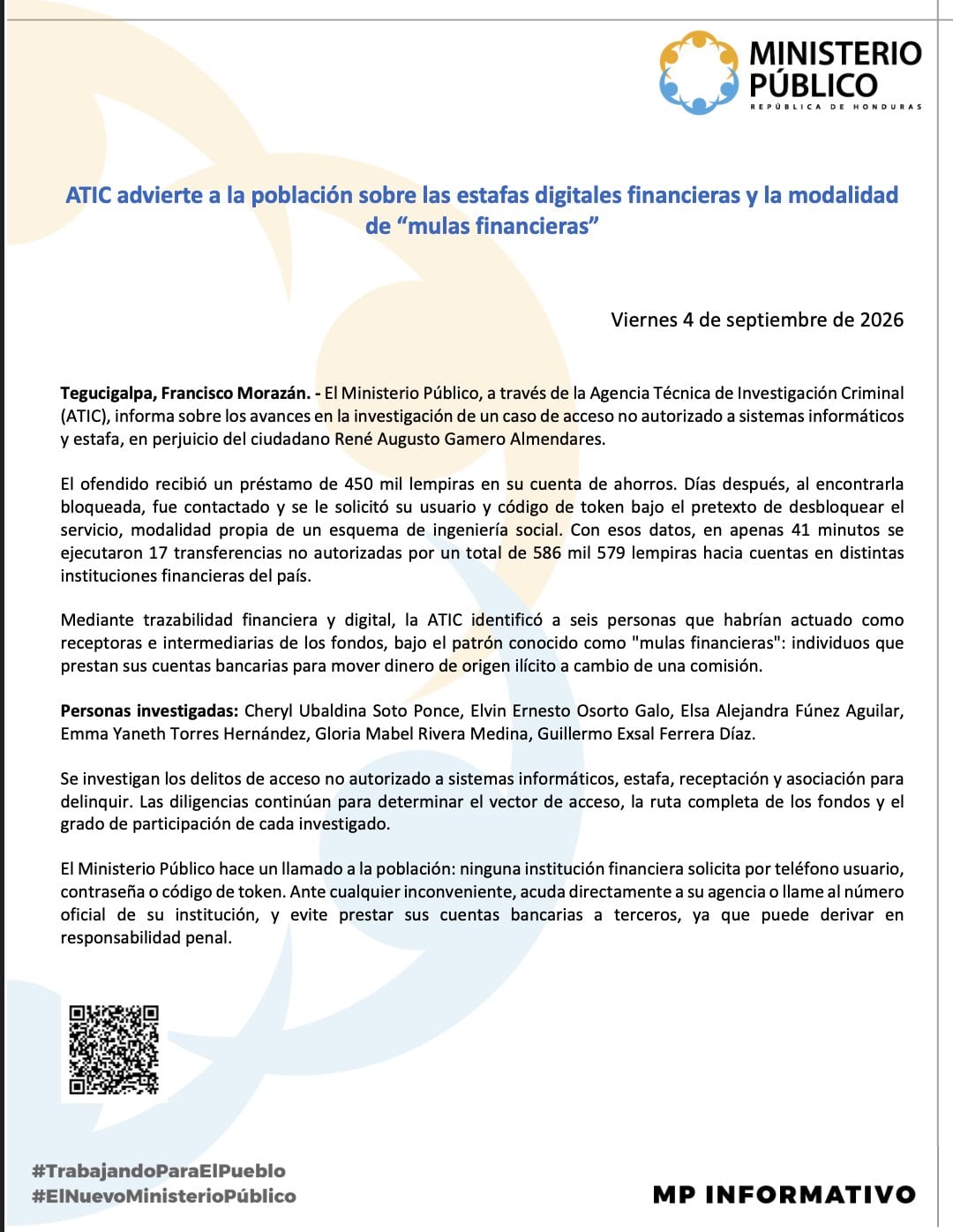 Movieron US$21,857 en 41 minutos: Revelan operatividad de las “mulas financieras” en Honduras