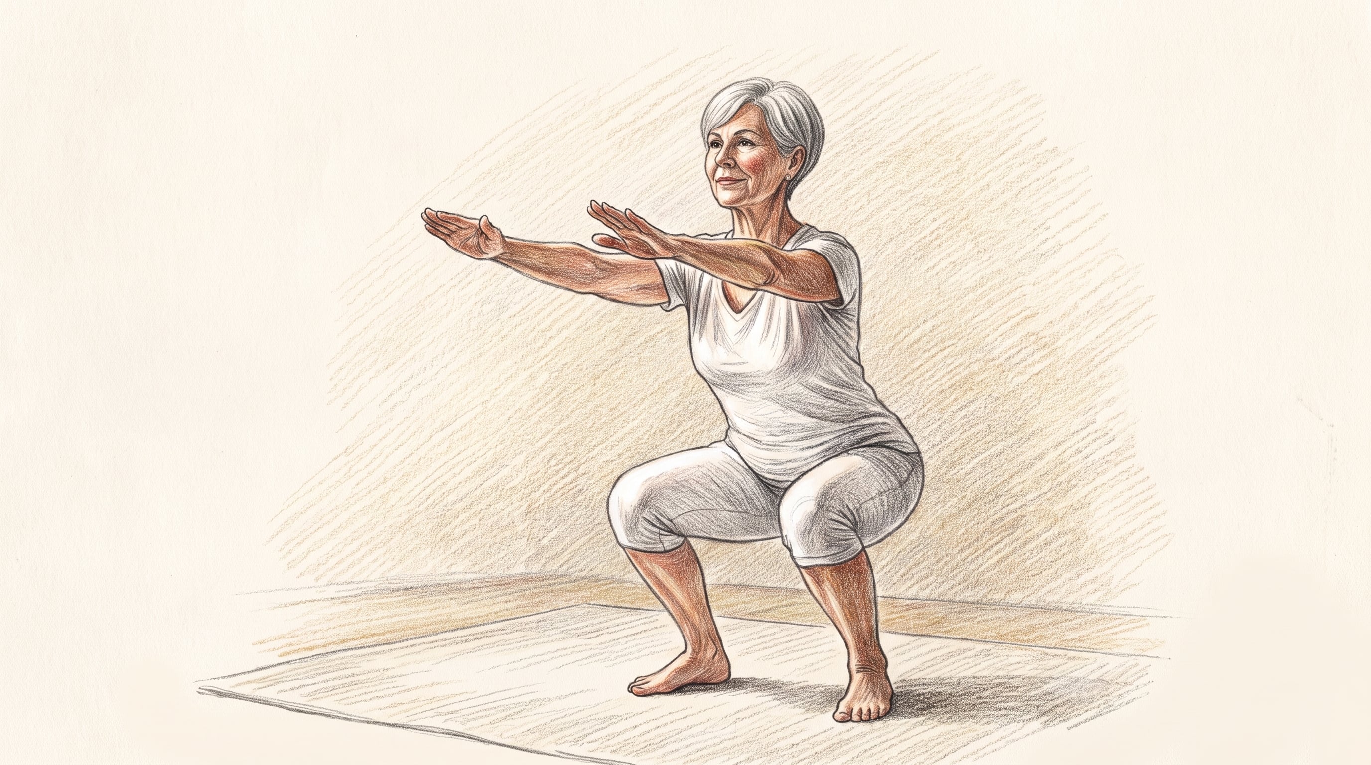Sentadilla tradicional: permite conservar la fuerza de piernas, glúteos y cadera, aumentando el equilibrio y la seguridad en los movimientos (Imagen Ilustrativa Infobae)