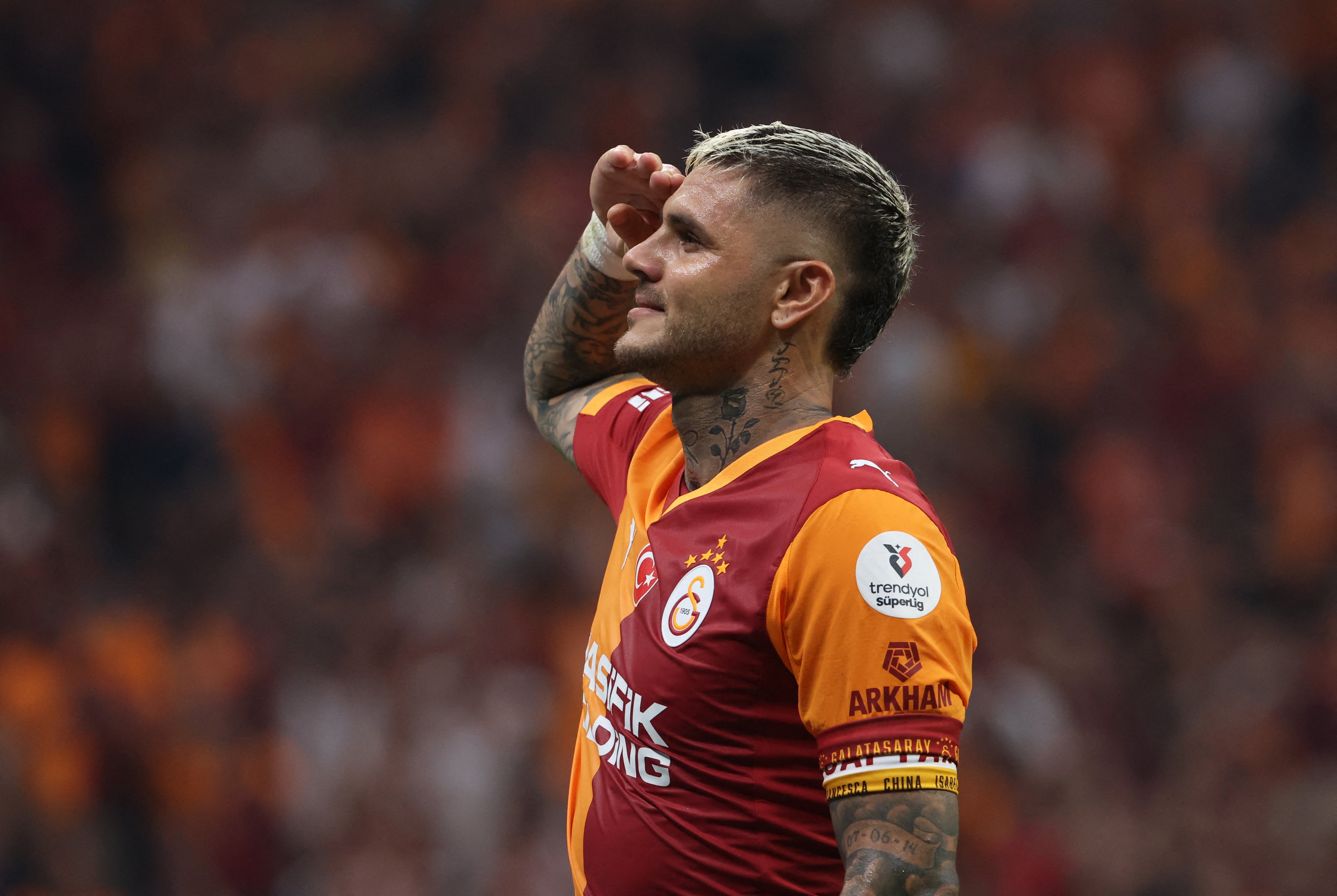 Festejo de gol Icardi en el Galatasaray (REUTERS/Dilara Senkaya)