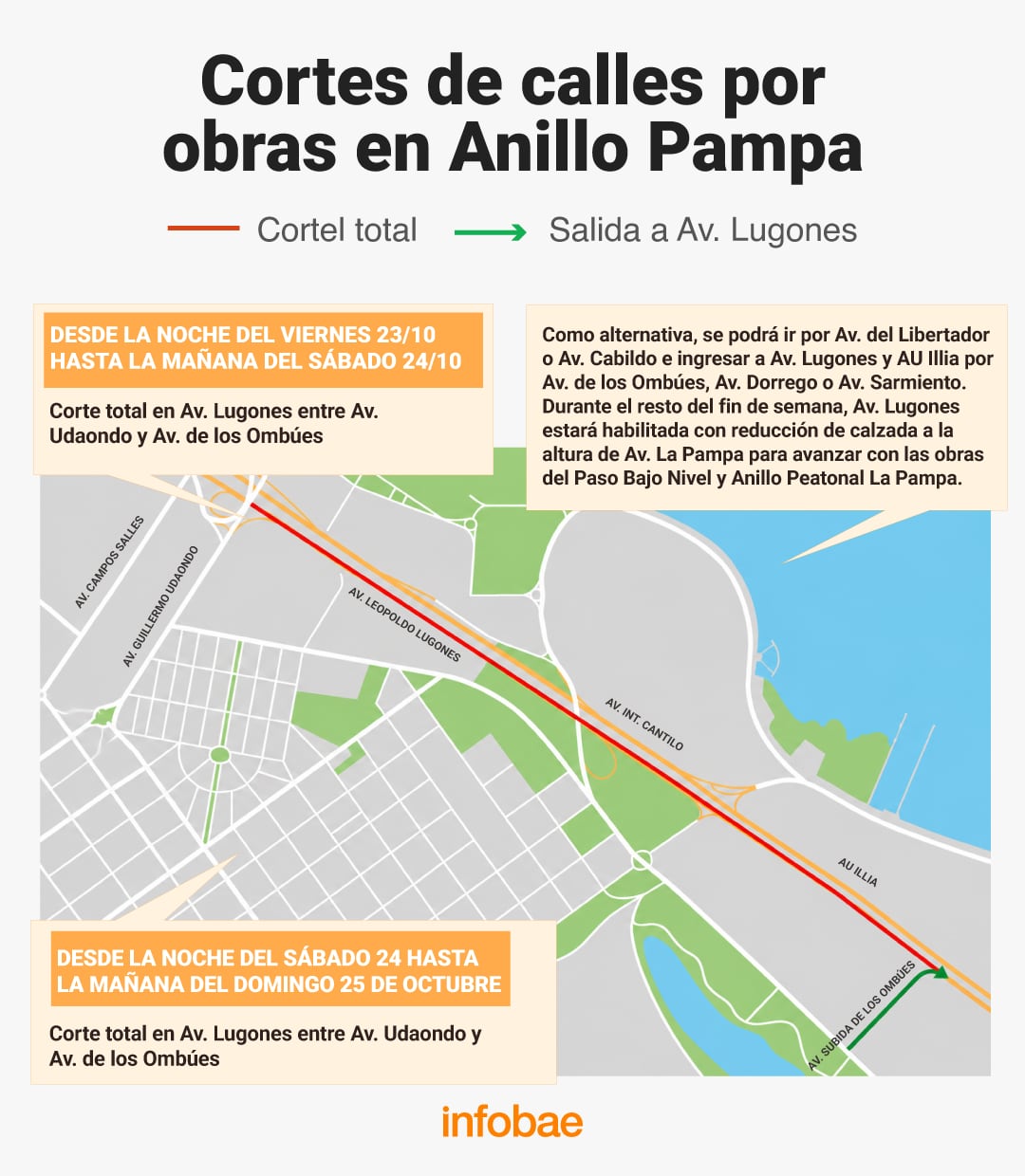 Las restricciones al tránsito para este sábado y domingo por la noche (Imagen Ilustrativa Infobae)