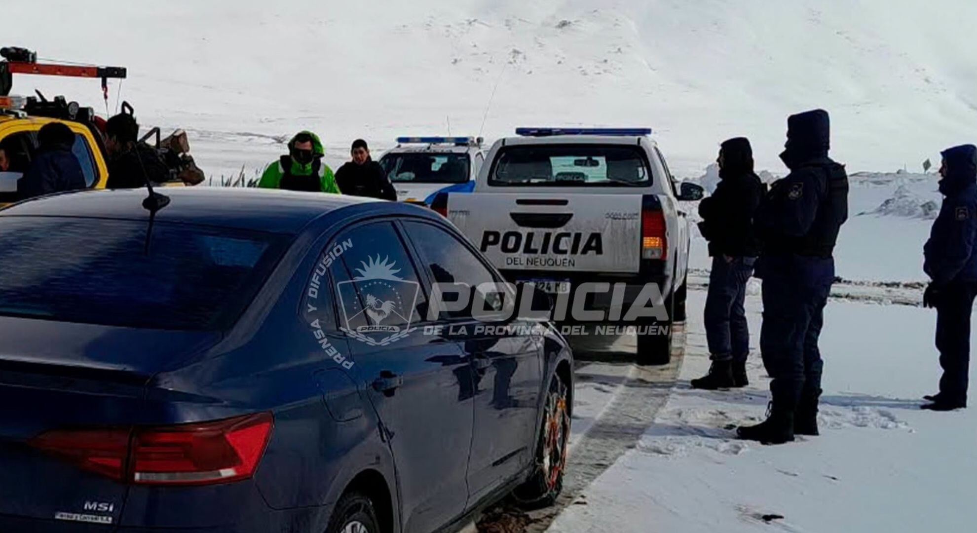 Los viajeron fueron localizados en la zona de Mallín Chileno