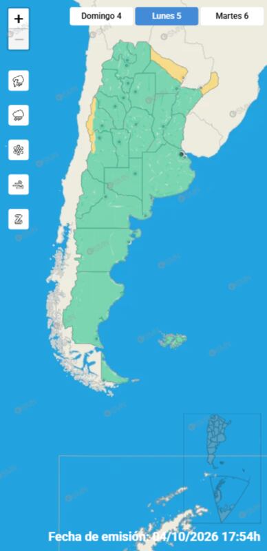 Los vientos nocturnos se intensifican a partir del miércoles en Buenos Aires, con velocidades que oscilan entre 23 y 31 km/h de jueves a viernes