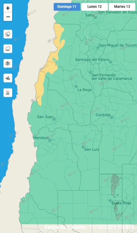 Domingo fresco y semana gris: cómo seguirá el tiempo en el AMBA y el resto del país