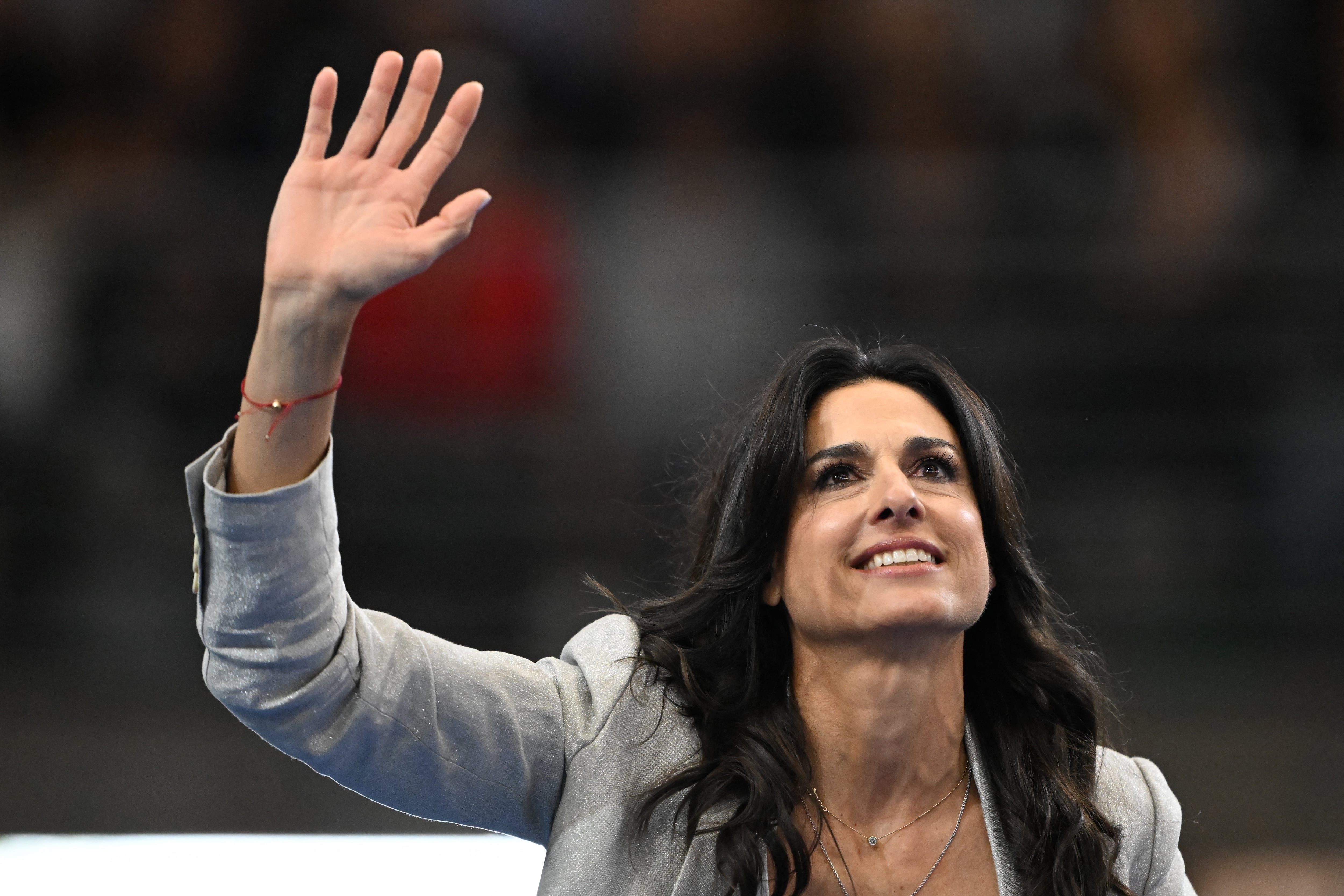 Gabriela Sabatini en diciembre de 2024, durante la despedida de Juan Martín del Potro en un partido exhibición ante Novak Djokovic (Crédito: Luis ROBAYO / AFP)