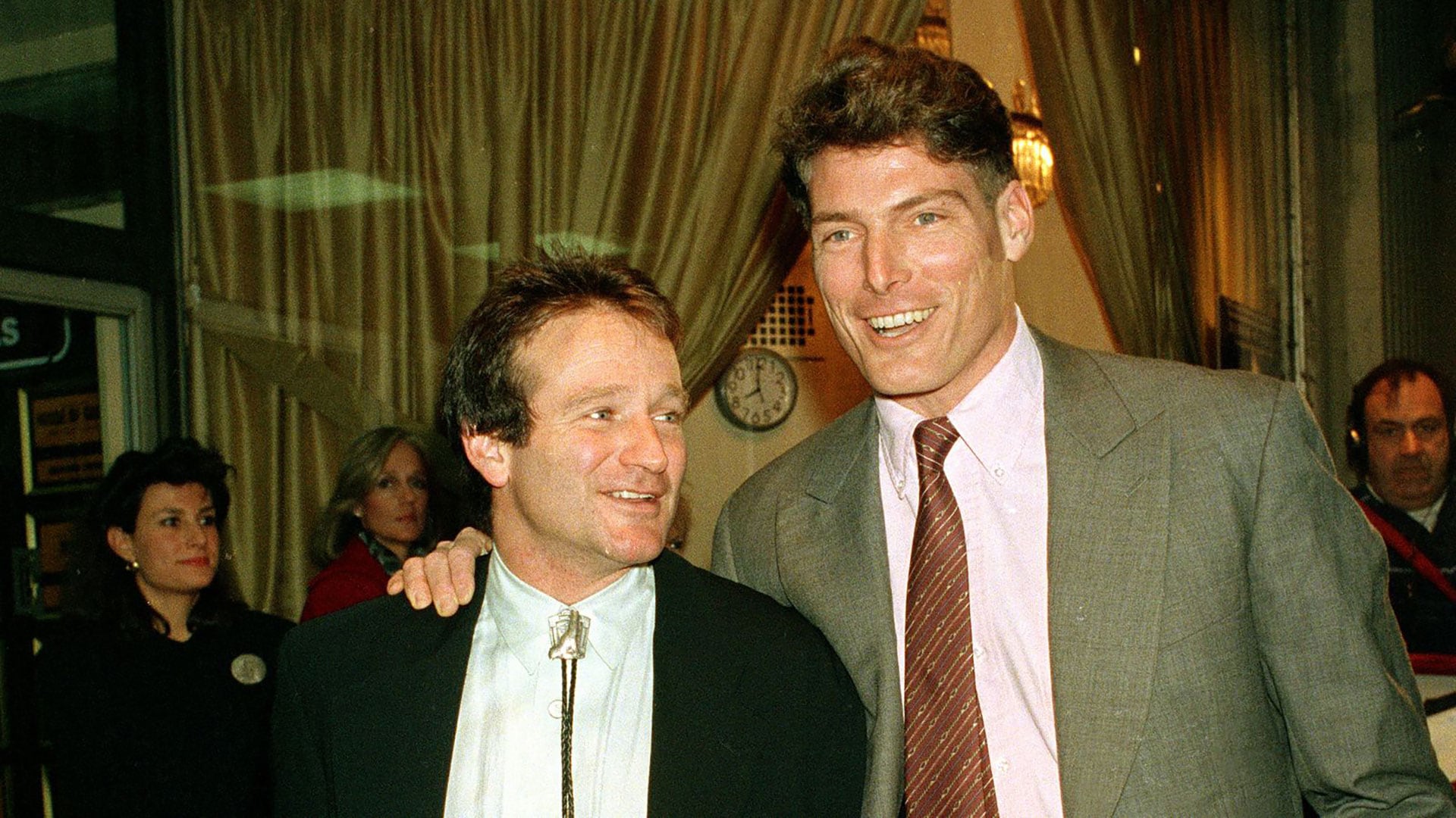 Christopher Reeve con su amigo Robin Williams