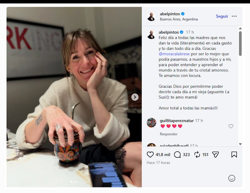 “Lo mejor que podía pasarnos”, expresó el artista al referirse a su esposa