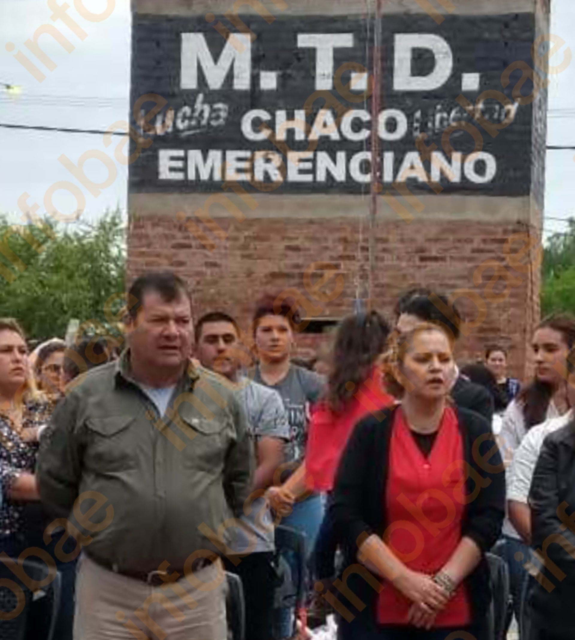 Nancy González junto a Emerenciano Sena en la época dorada del líder piquetero