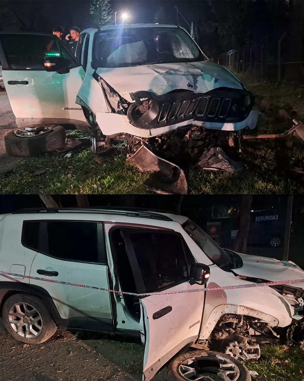 La camioneta Jeep Renegade circulaba a 140 km/h por la calle Boote cuando el conductor perdió el control al llegar a una curva