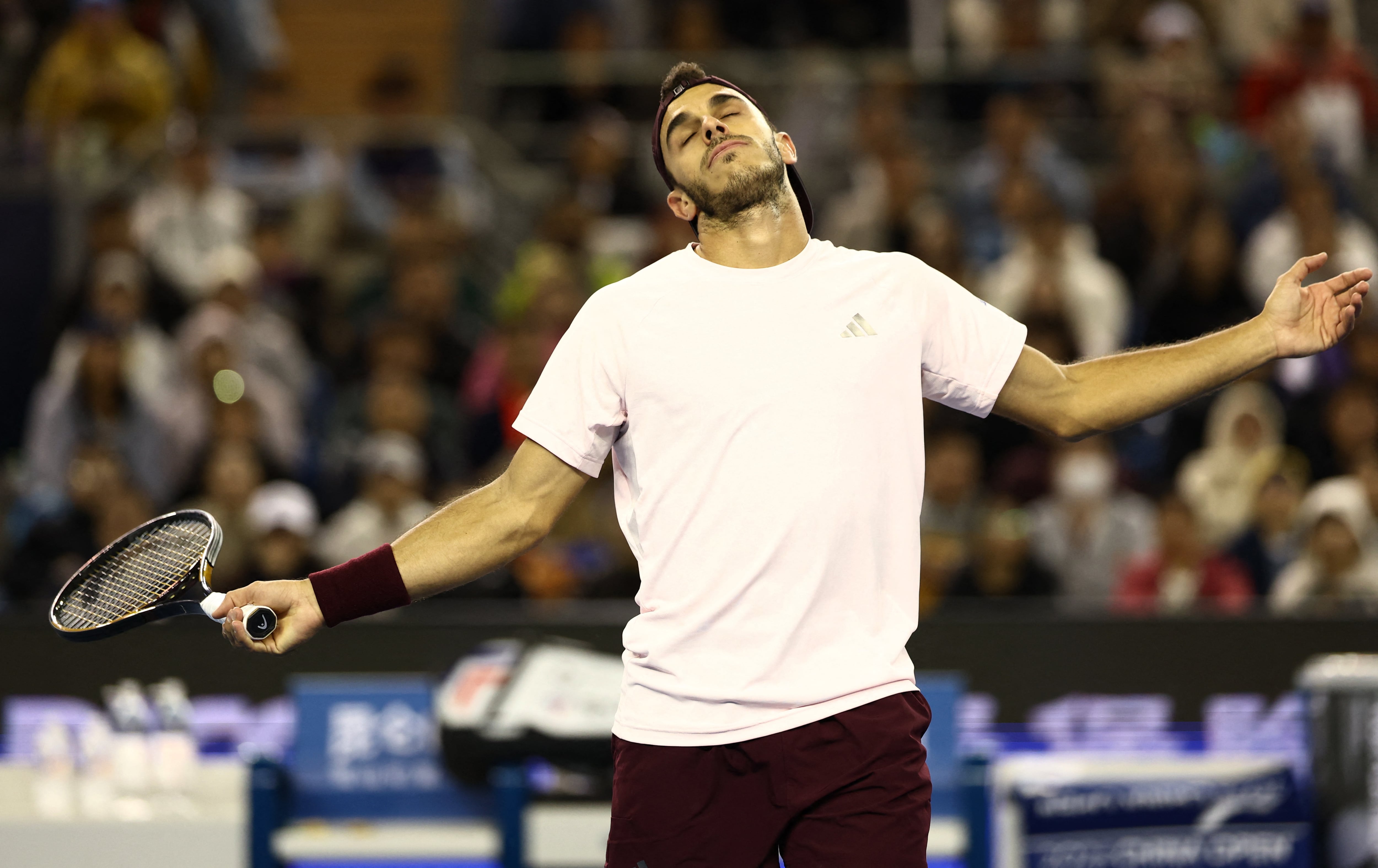 Francisco Cerúndolo quedó eliminado en las semifinales del ATP de Bruselas (Crédito: REUTERS/Tingshu Wang)