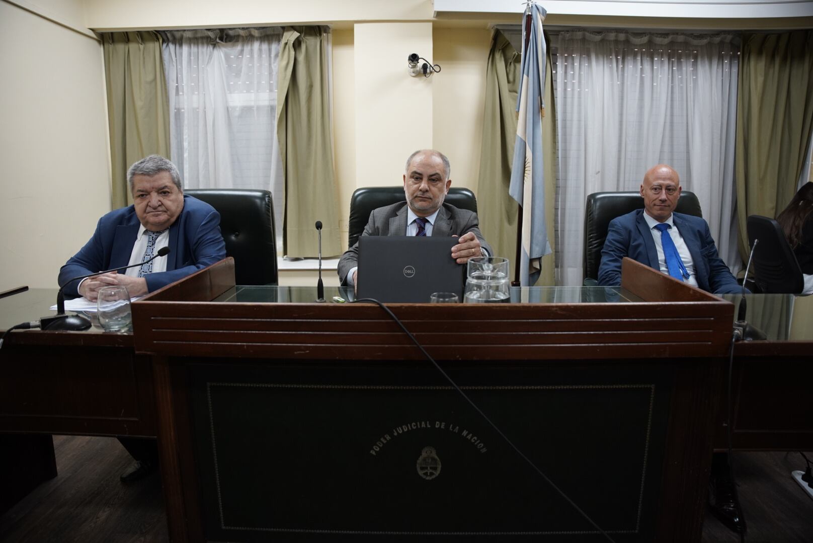 Los integrantes del TOC N° 29: Juan María Ramos Padilla, Gustavo Goerner (Presidente) y Hugo Navarro (RsFotos)