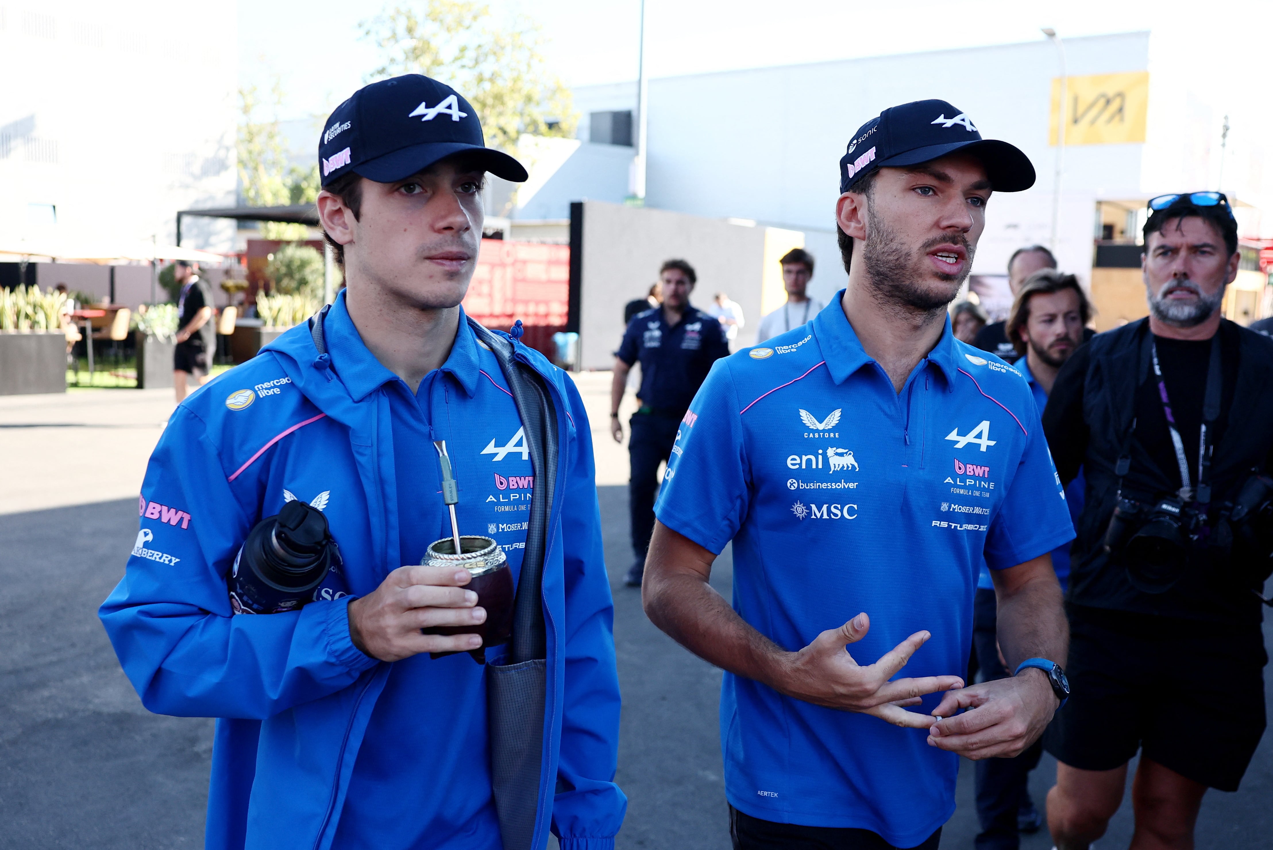 Franco Colapinto y Pierre Gasly (REUTERS/Jakub Porzycki)