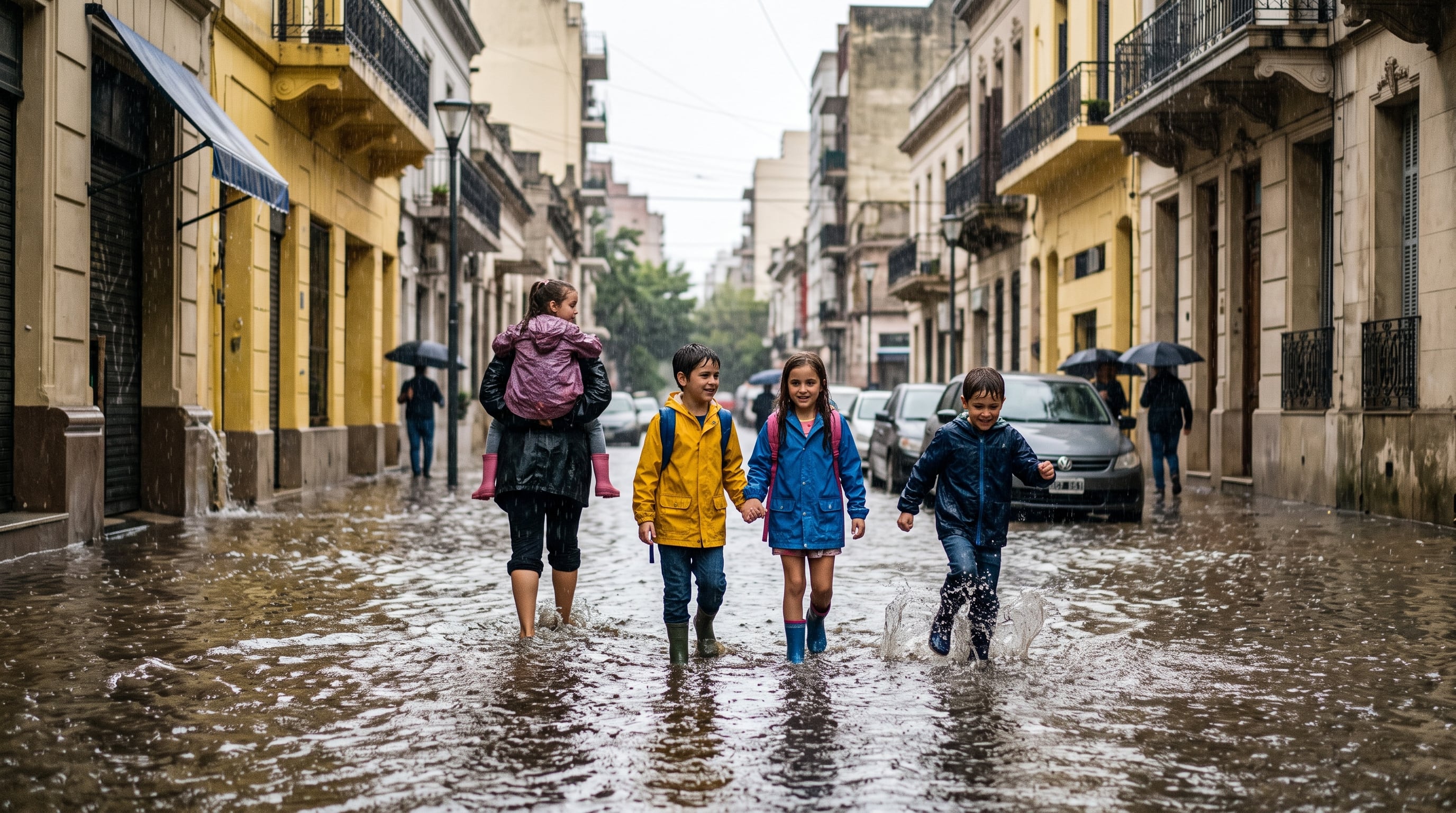 Los niños y los adolescentes tienen menor capacidad que los adultos para soportar y sobrevivir a fenómenos meteorológicos extremos (Imagen ilustrativa Infobae)