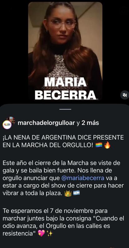 María Becerra cerrará la Marcha del Orgullo en Buenos Aires: “Bancando los trapos como siempre”