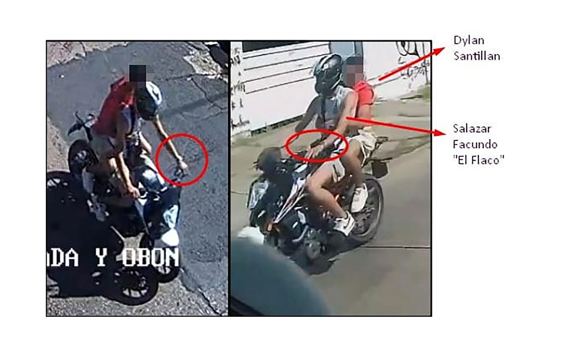 Facundo Darío Salazar, alias “Flaco”, señalado como conductor de una de las motos utilizadas durante el ataque. Dylan Ezequiel Santillán, en tanto, como el autor material del crimen