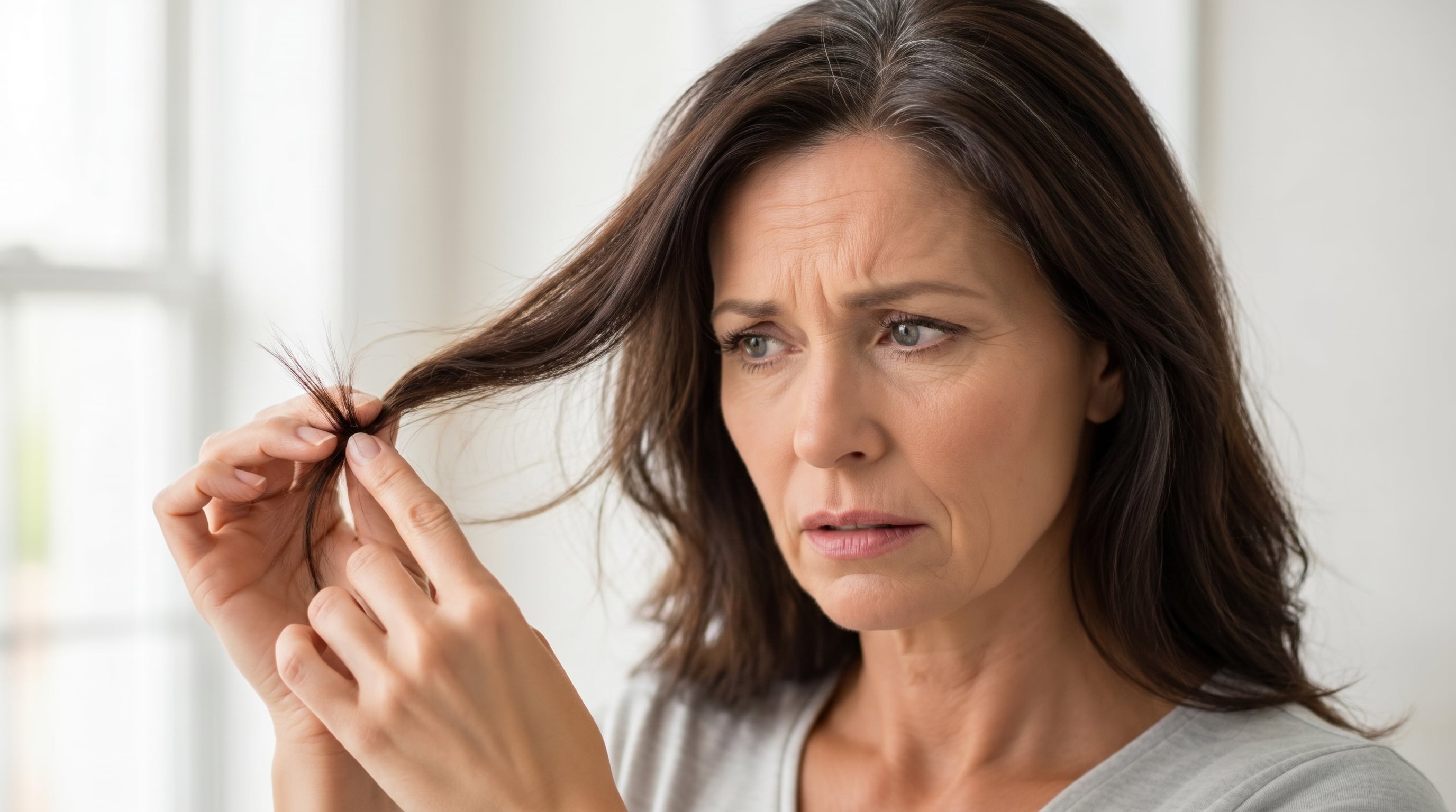 Ante el afinamiento del cabello, la disminución del volumen, la pérdida difusa y un ensanchamiento de la raya central hay que consultar al médico (Imagen Ilustrativa Infobae)