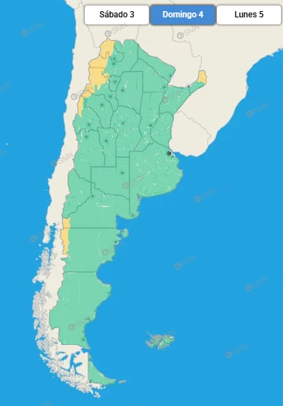 Se esperan tormentas en el AMBA, mientras más de la mitad del país estará bajo alerta por vientos, nevadas y lluvias