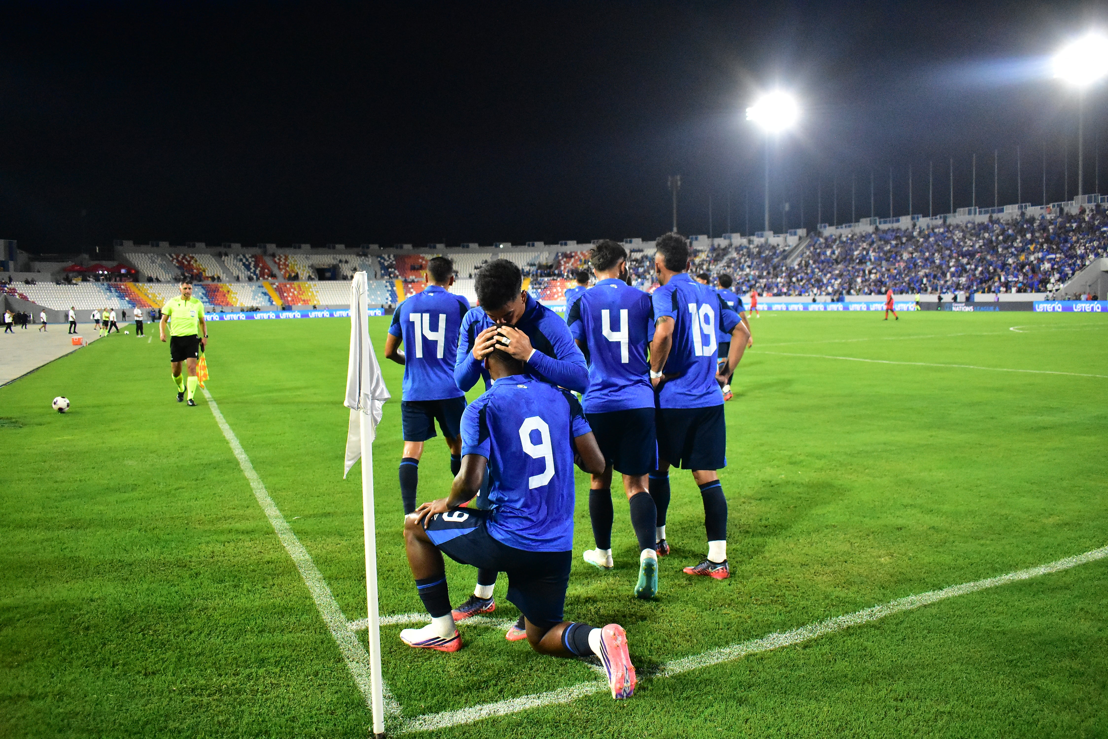 Partido entre la selecciones de El Salvador y Martinica, disputado en el Estadio Jorge Mágico González por Liga de Naciones de Concacaf 2026/2027. Resultado final fue de 3-1 a favor de El Salvador. (Infobae Centroamérica/Emerson Del Cid)